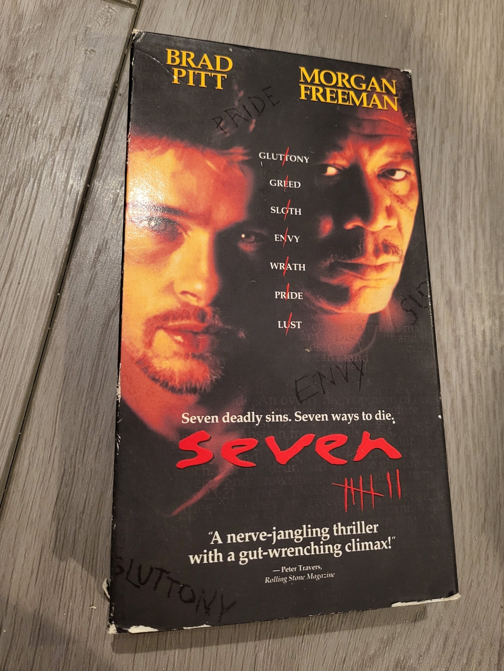 Se7en VHS Brad Pitt Morgan Freeman 1996
